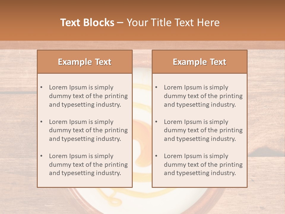 A Bowl Of Yogurt On A Wooden Table PowerPoint Template