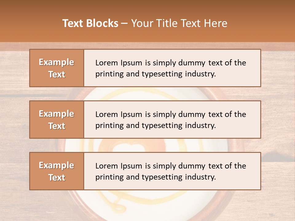 A Bowl Of Yogurt On A Wooden Table PowerPoint Template