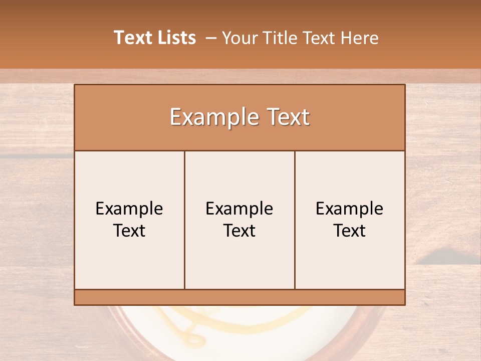 A Bowl Of Yogurt On A Wooden Table PowerPoint Template