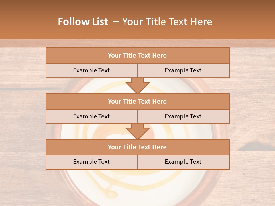 A Bowl Of Yogurt On A Wooden Table PowerPoint Template