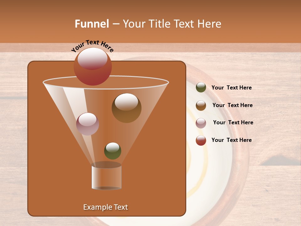 A Bowl Of Yogurt On A Wooden Table PowerPoint Template