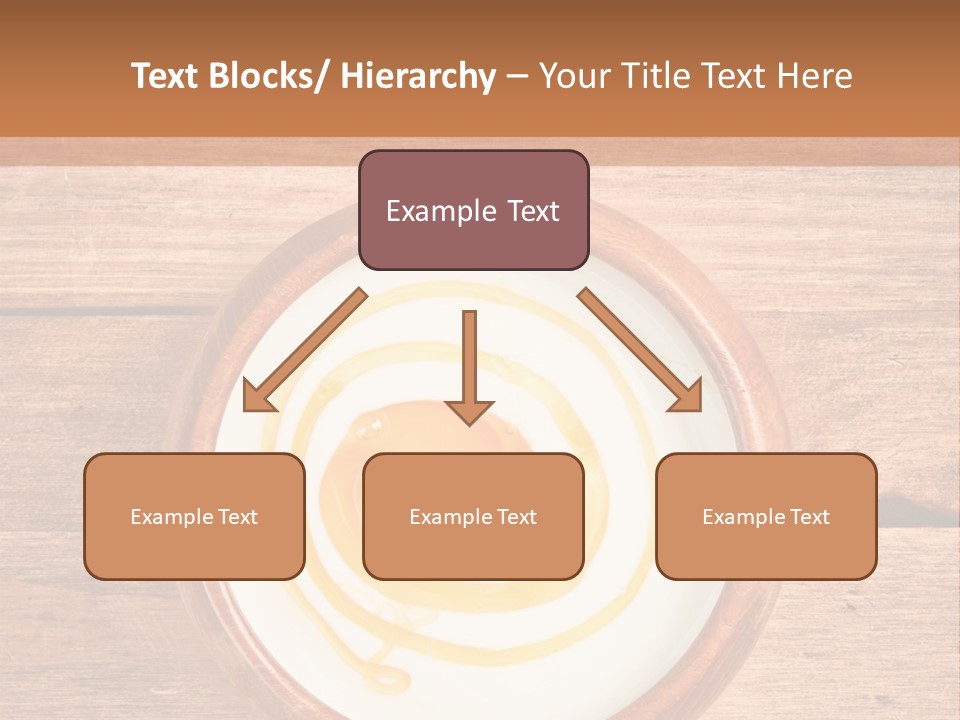 A Bowl Of Yogurt On A Wooden Table PowerPoint Template