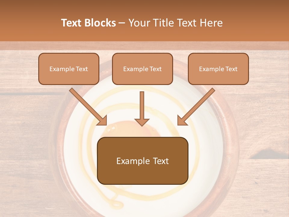A Bowl Of Yogurt On A Wooden Table PowerPoint Template