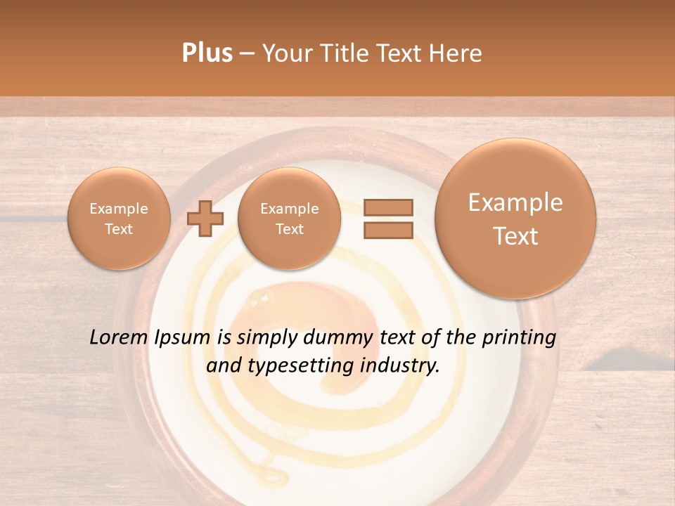 A Bowl Of Yogurt On A Wooden Table PowerPoint Template