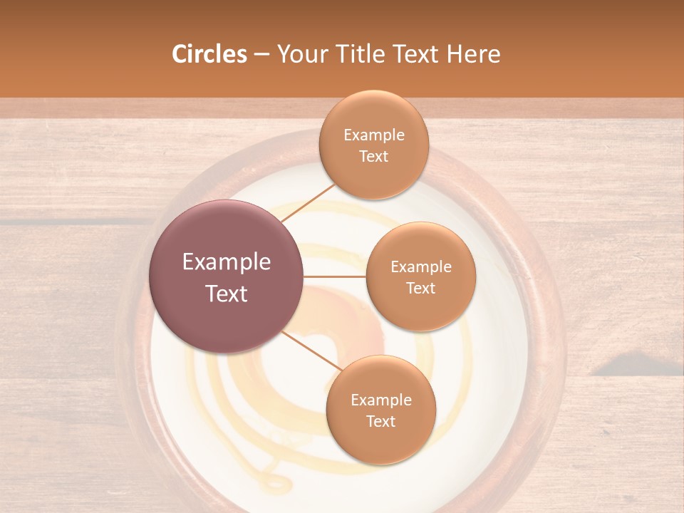 A Bowl Of Yogurt On A Wooden Table PowerPoint Template