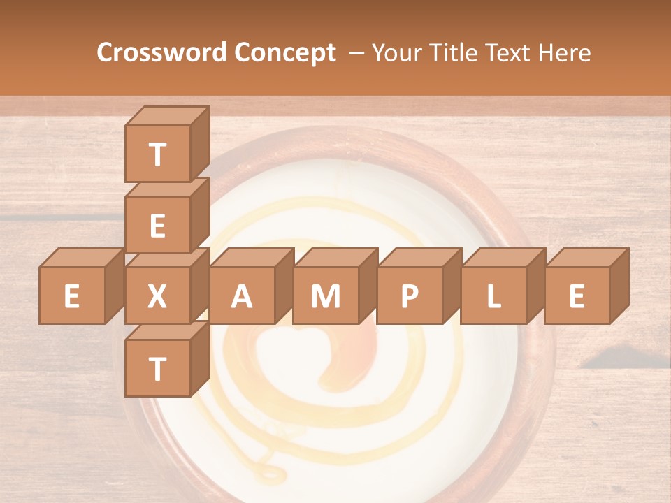 A Bowl Of Yogurt On A Wooden Table PowerPoint Template