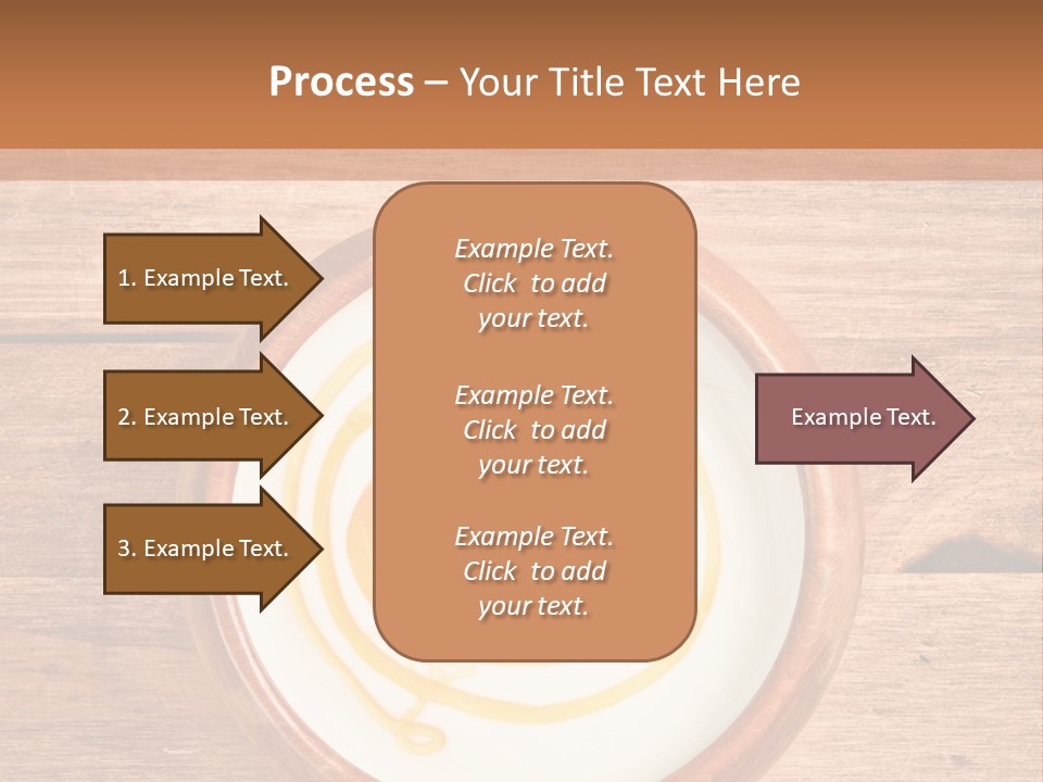 A Bowl Of Yogurt On A Wooden Table PowerPoint Template