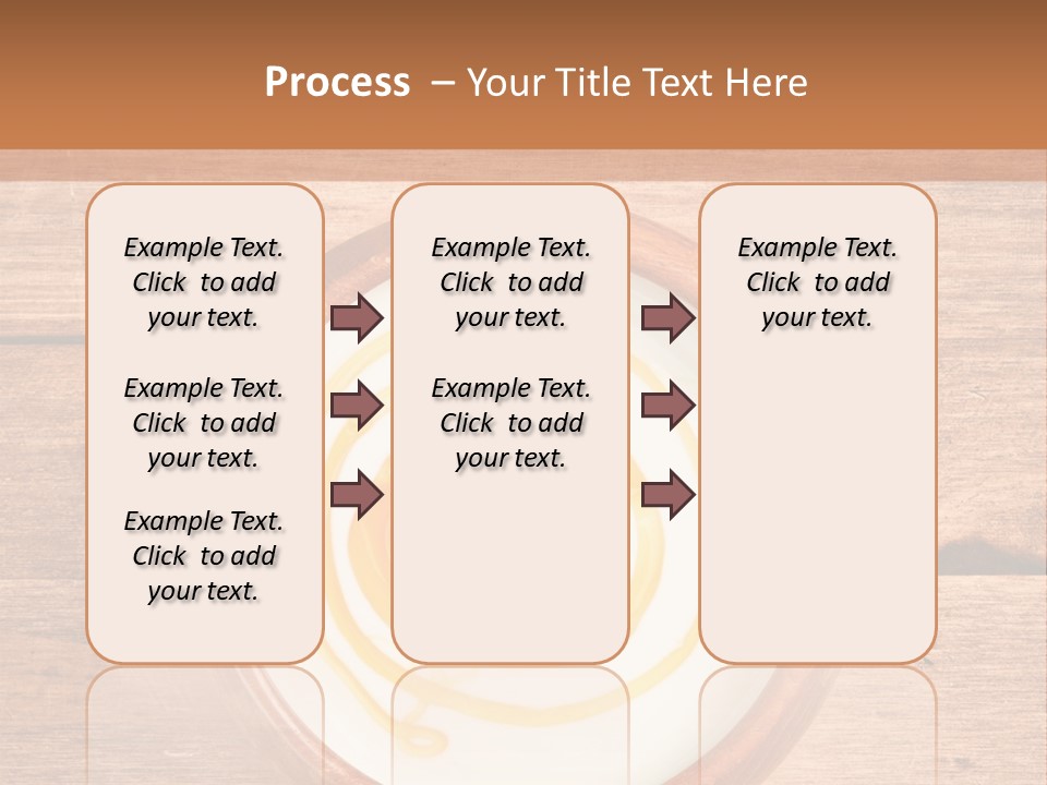 A Bowl Of Yogurt On A Wooden Table PowerPoint Template