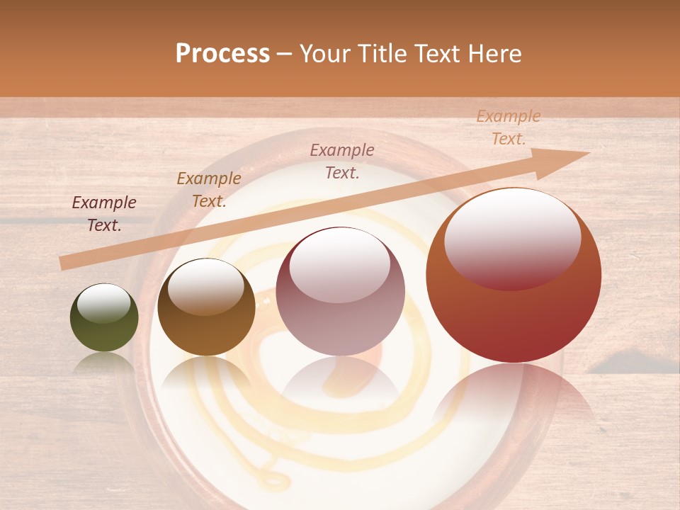 A Bowl Of Yogurt On A Wooden Table PowerPoint Template