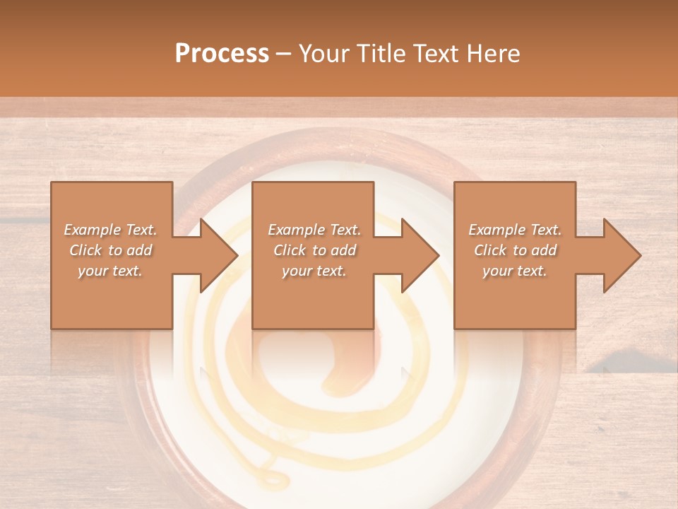A Bowl Of Yogurt On A Wooden Table PowerPoint Template