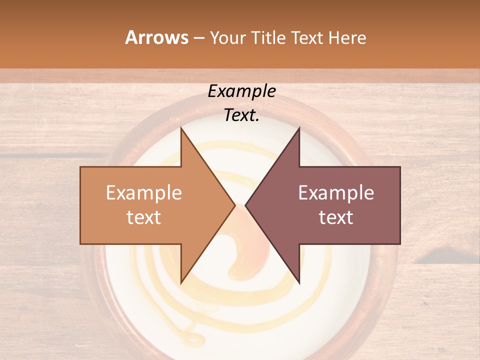 A Bowl Of Yogurt On A Wooden Table PowerPoint Template