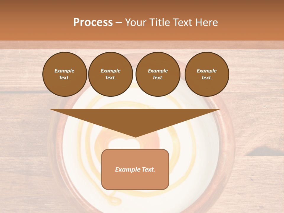 A Bowl Of Yogurt On A Wooden Table PowerPoint Template