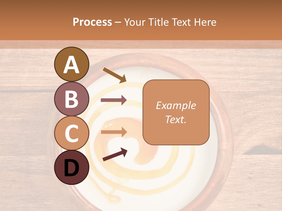 A Bowl Of Yogurt On A Wooden Table PowerPoint Template