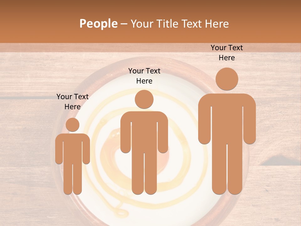 A Bowl Of Yogurt On A Wooden Table PowerPoint Template