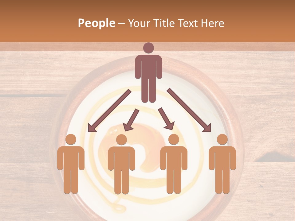 A Bowl Of Yogurt On A Wooden Table PowerPoint Template