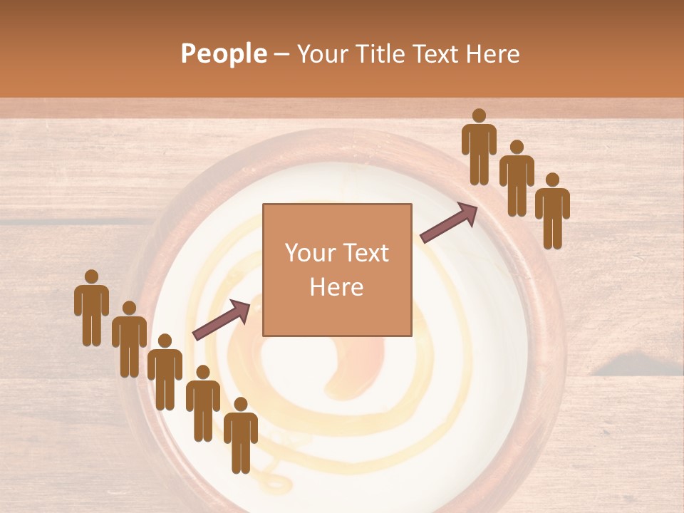 A Bowl Of Yogurt On A Wooden Table PowerPoint Template