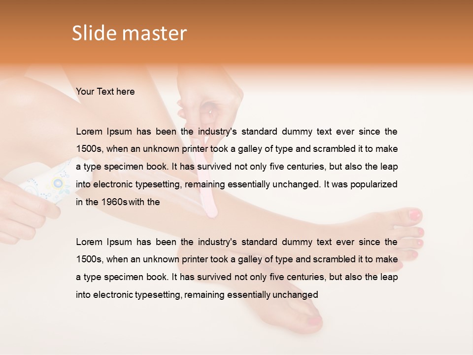 Sensual Waxing Graceful PowerPoint Template