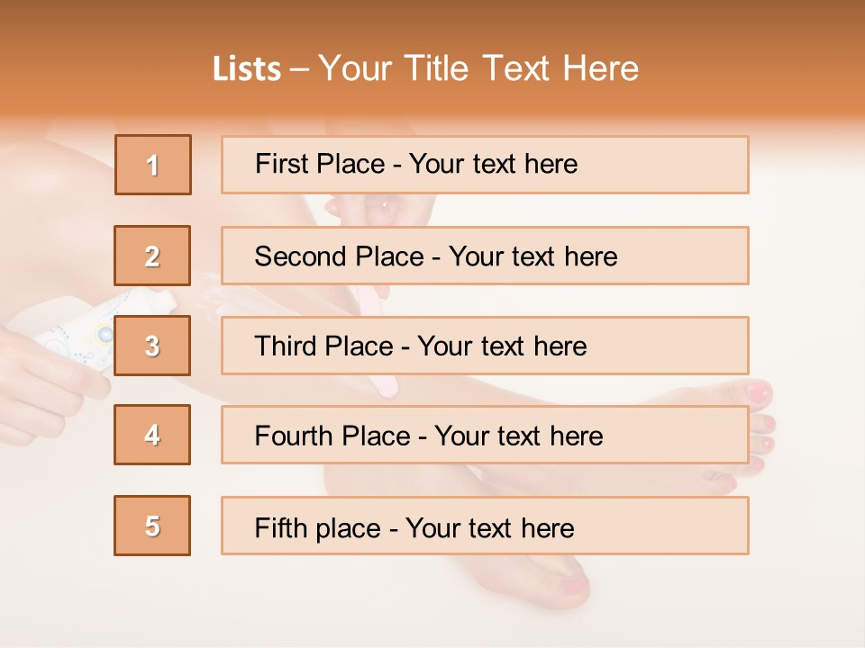Sensual Waxing Graceful PowerPoint Template
