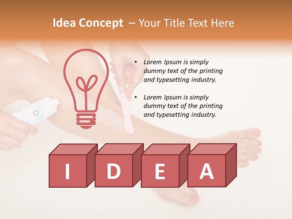 Sensual Waxing Graceful PowerPoint Template