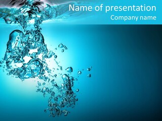 Wet Glass Surface PowerPoint Template