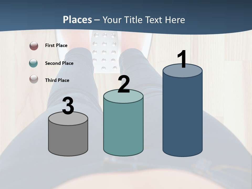A Woman Standing On A Scale With Her Feet On The Scale PowerPoint Template