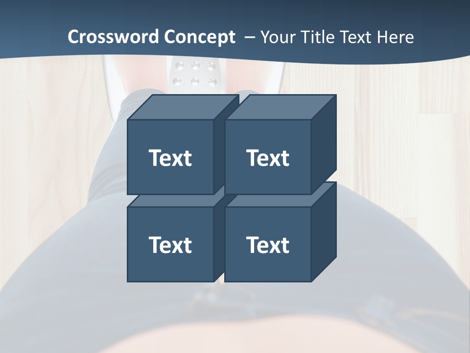 A Woman Standing On A Scale With Her Feet On The Scale PowerPoint Template