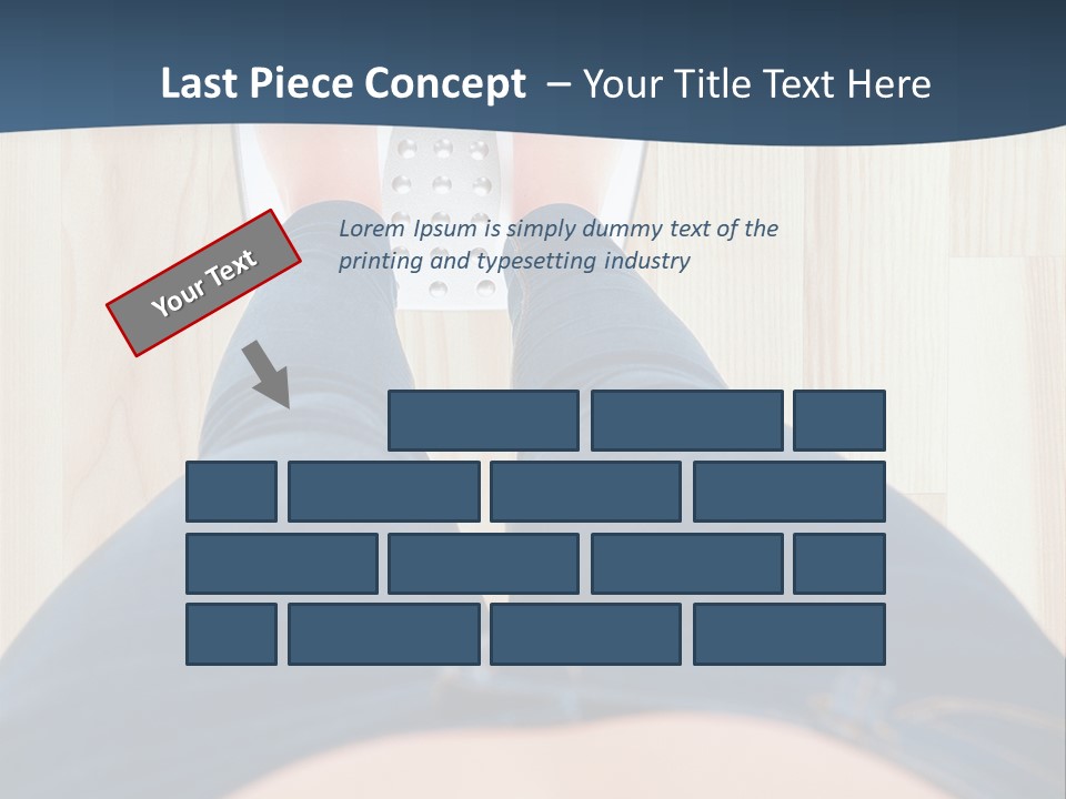 A Woman Standing On A Scale With Her Feet On The Scale PowerPoint Template