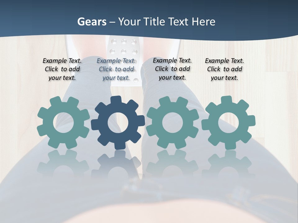 A Woman Standing On A Scale With Her Feet On The Scale PowerPoint Template