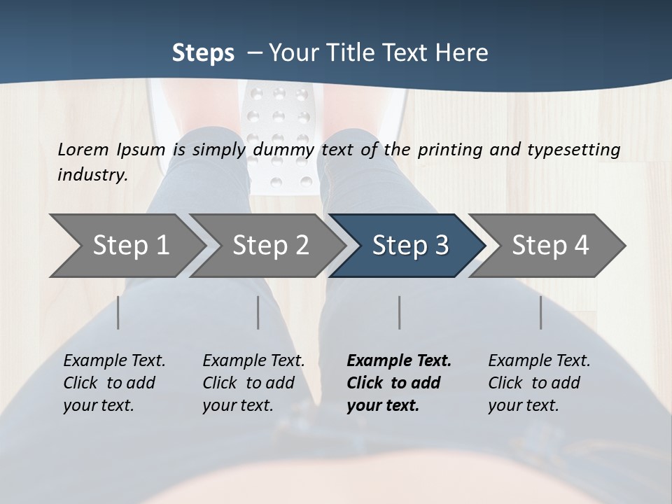 A Woman Standing On A Scale With Her Feet On The Scale PowerPoint Template