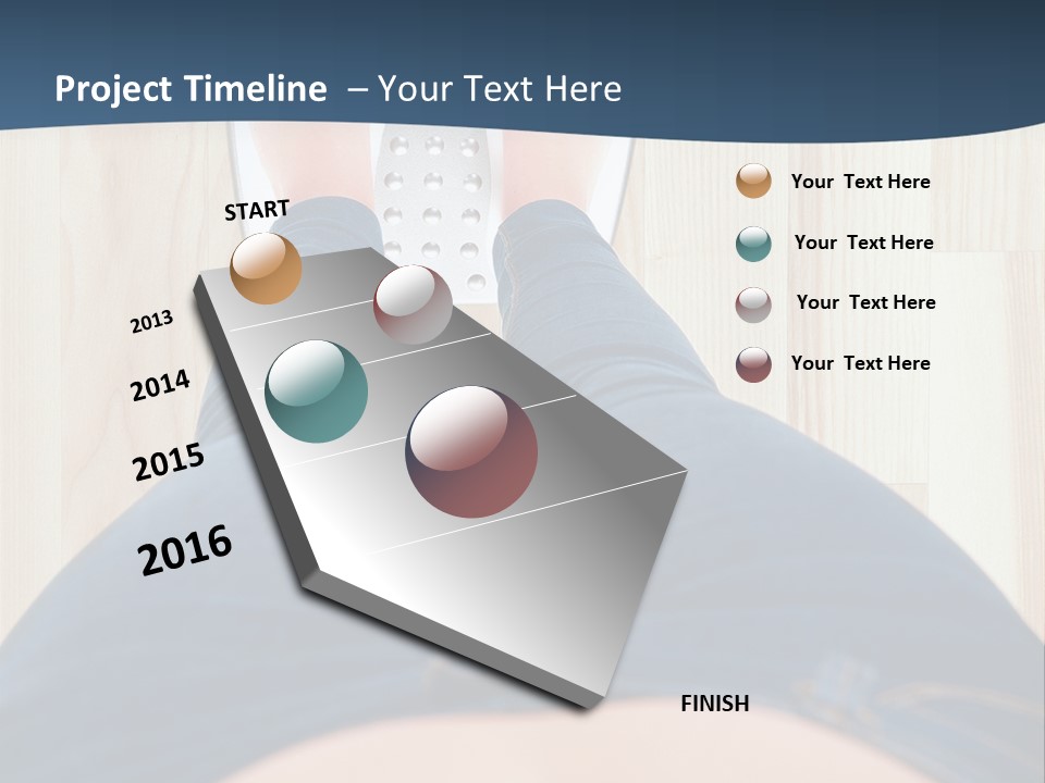A Woman Standing On A Scale With Her Feet On The Scale PowerPoint Template