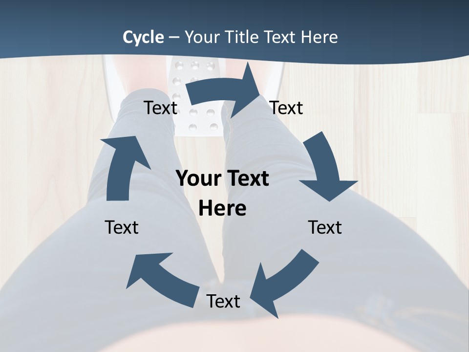 A Woman Standing On A Scale With Her Feet On The Scale PowerPoint Template