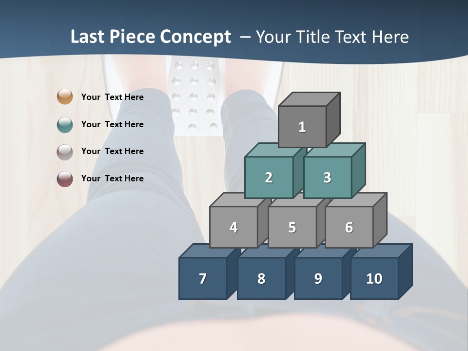 A Woman Standing On A Scale With Her Feet On The Scale PowerPoint Template
