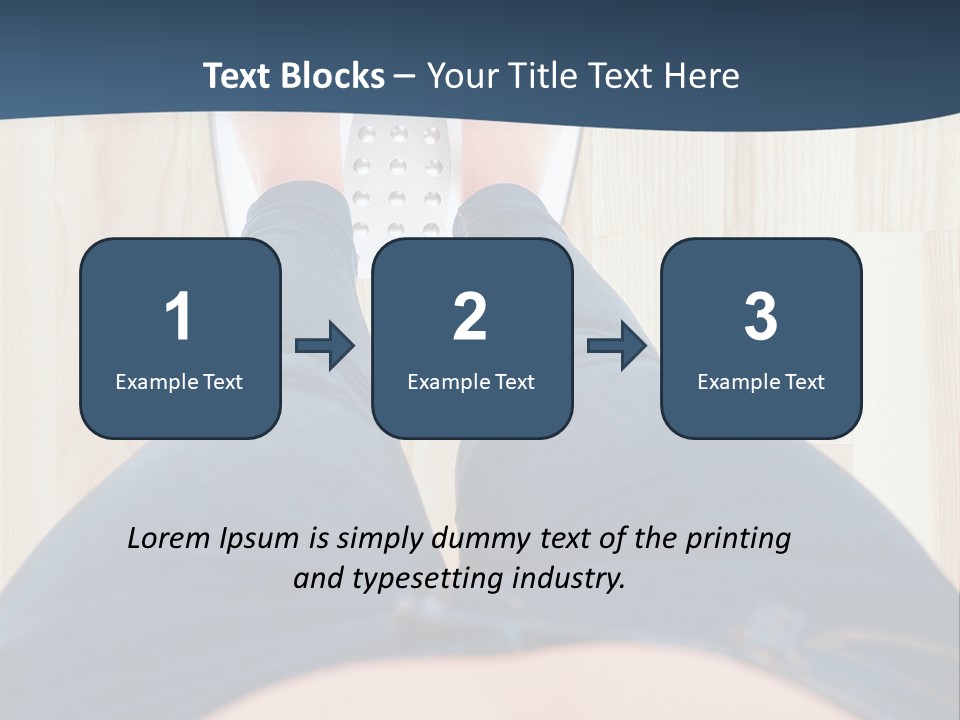 A Woman Standing On A Scale With Her Feet On The Scale PowerPoint Template