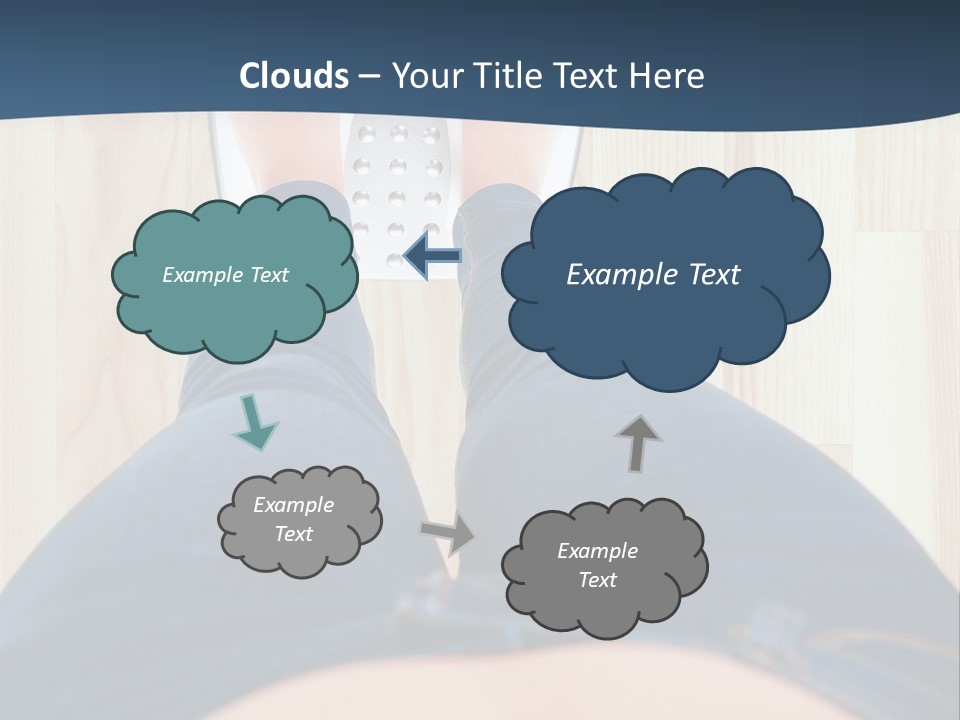 A Woman Standing On A Scale With Her Feet On The Scale PowerPoint Template