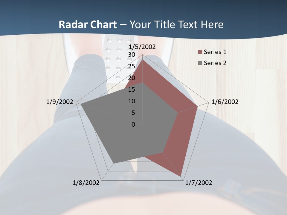 A Woman Standing On A Scale With Her Feet On The Scale PowerPoint Template