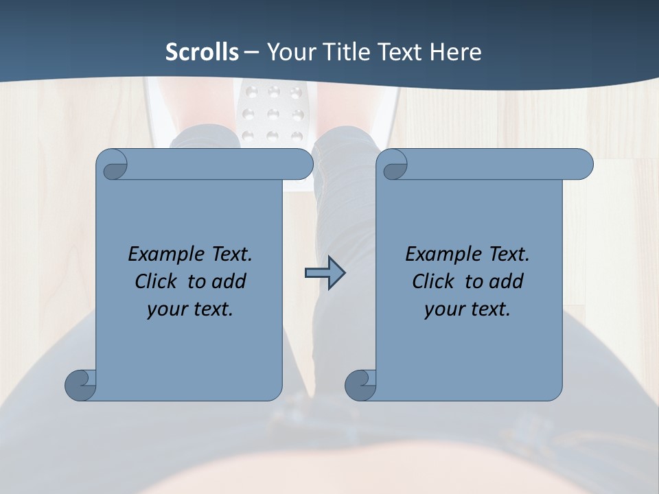 A Woman Standing On A Scale With Her Feet On The Scale PowerPoint Template