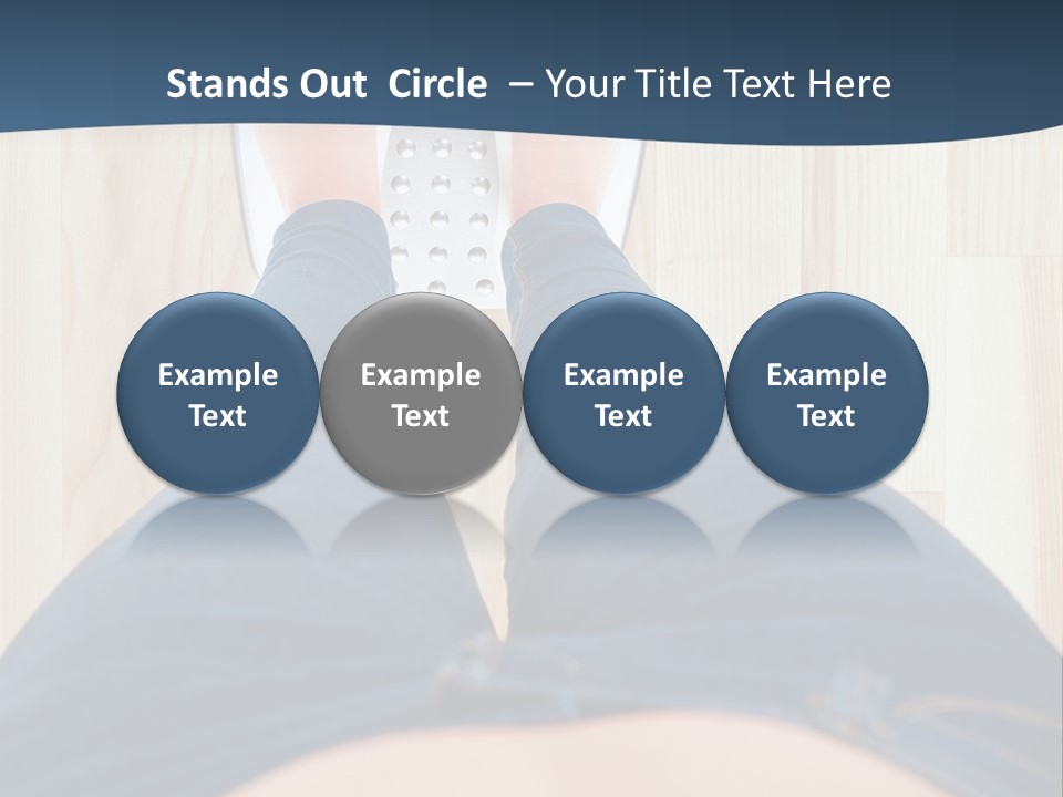 A Woman Standing On A Scale With Her Feet On The Scale PowerPoint Template