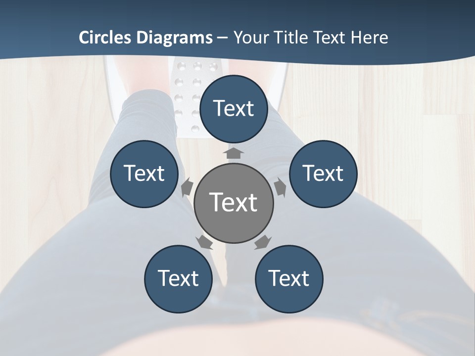 A Woman Standing On A Scale With Her Feet On The Scale PowerPoint Template