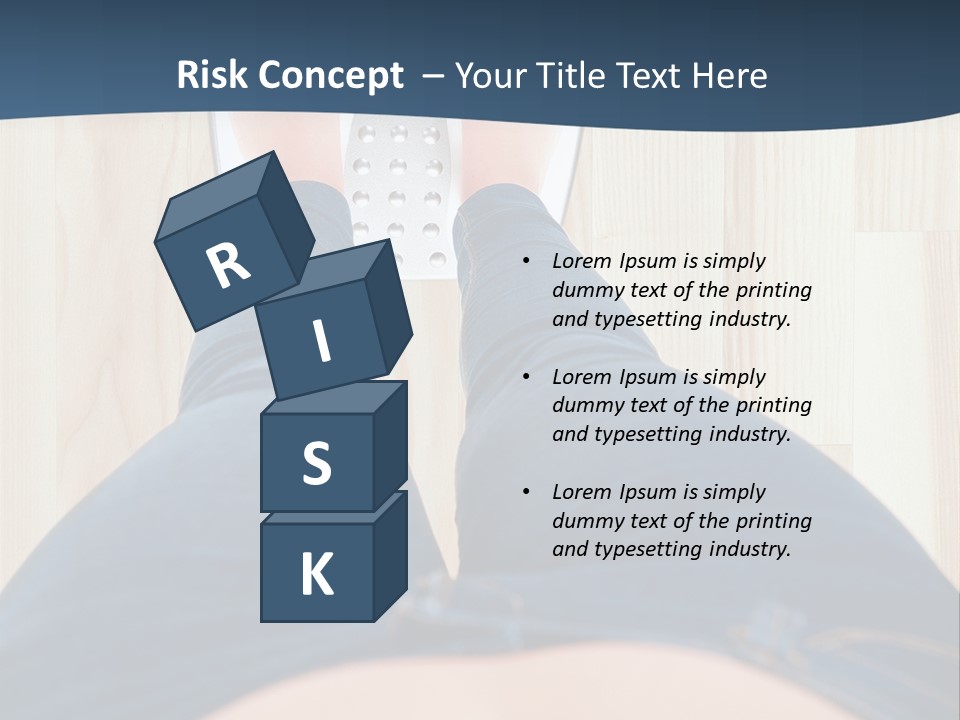 A Woman Standing On A Scale With Her Feet On The Scale PowerPoint Template
