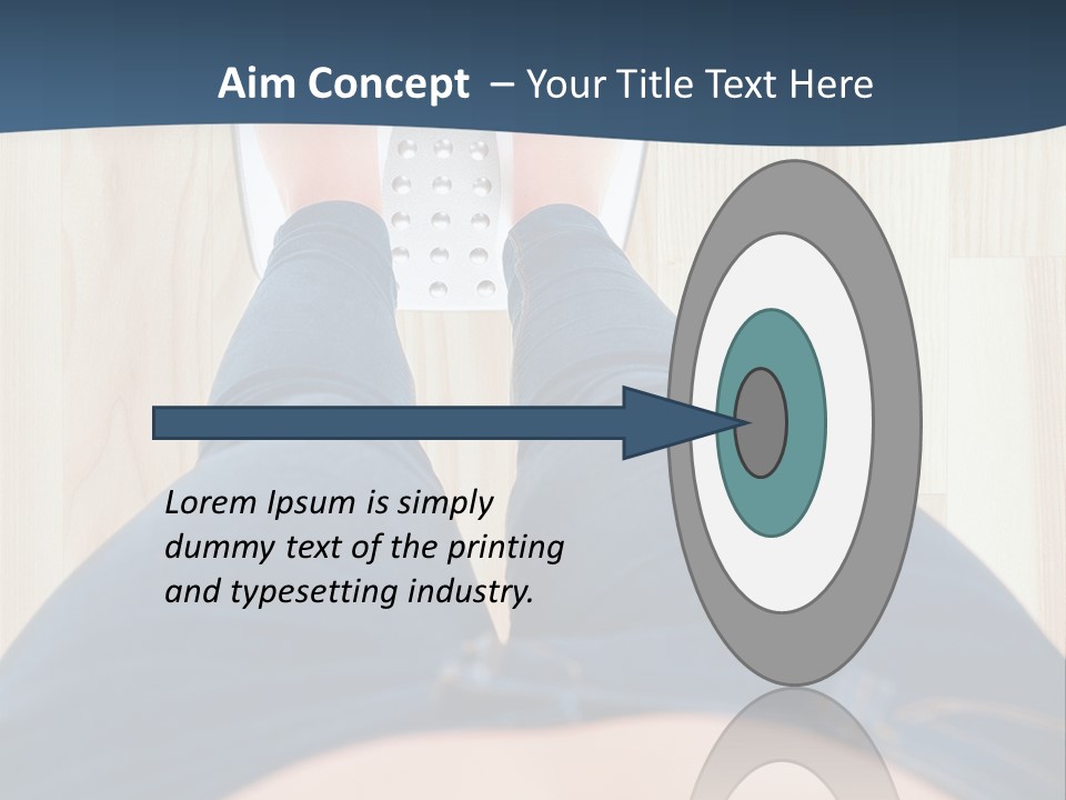 A Woman Standing On A Scale With Her Feet On The Scale PowerPoint Template