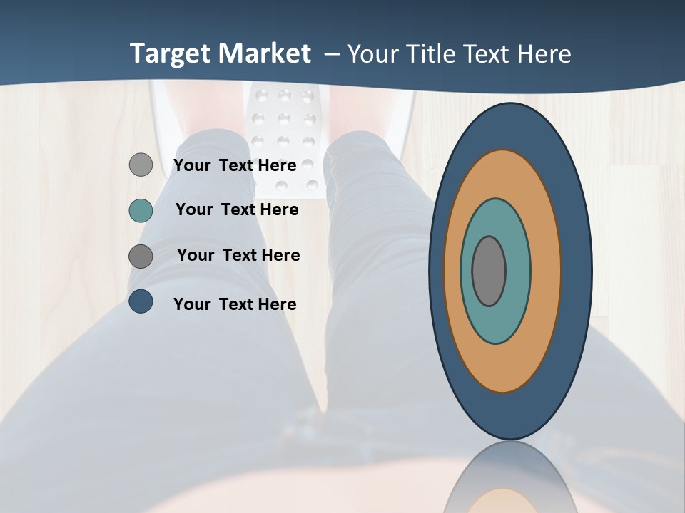 A Woman Standing On A Scale With Her Feet On The Scale PowerPoint Template