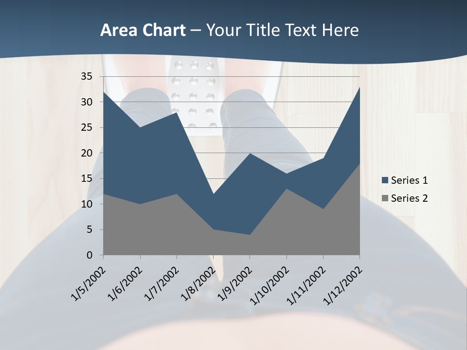 A Woman Standing On A Scale With Her Feet On The Scale PowerPoint Template