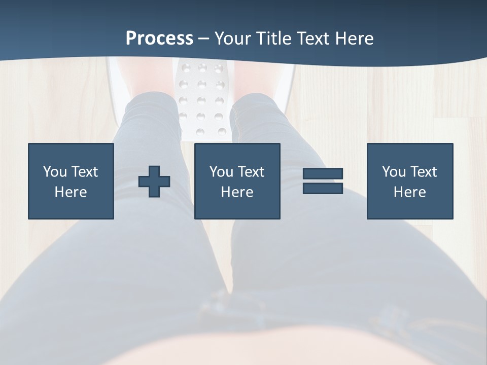 A Woman Standing On A Scale With Her Feet On The Scale PowerPoint Template