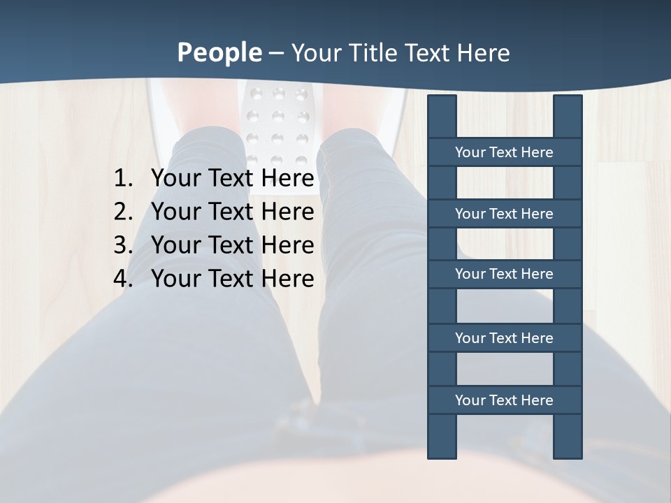A Woman Standing On A Scale With Her Feet On The Scale PowerPoint Template