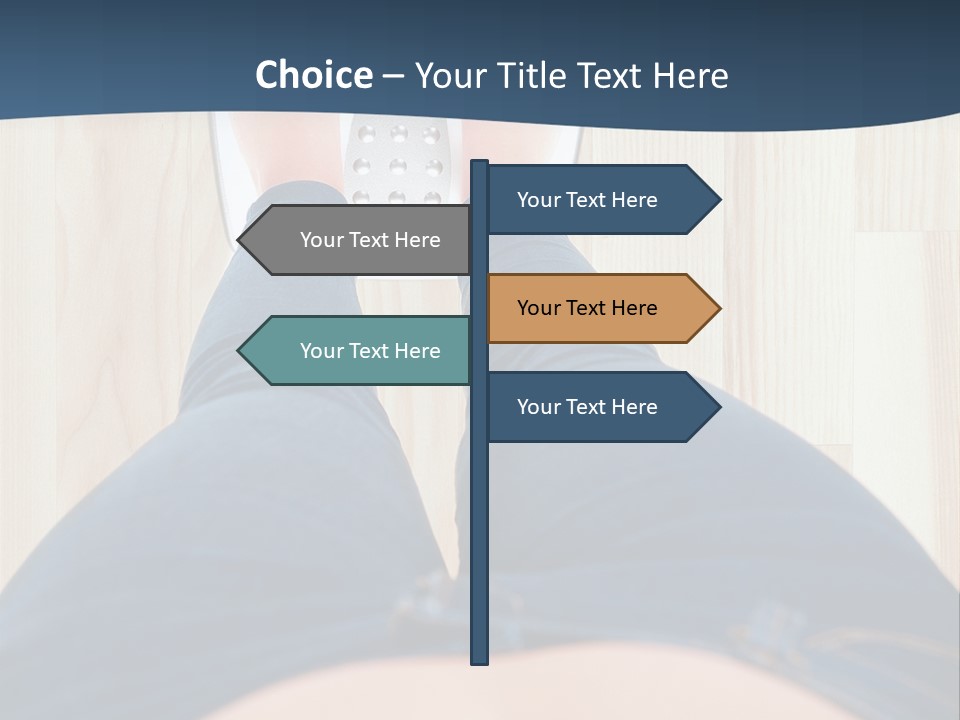 A Woman Standing On A Scale With Her Feet On The Scale PowerPoint Template