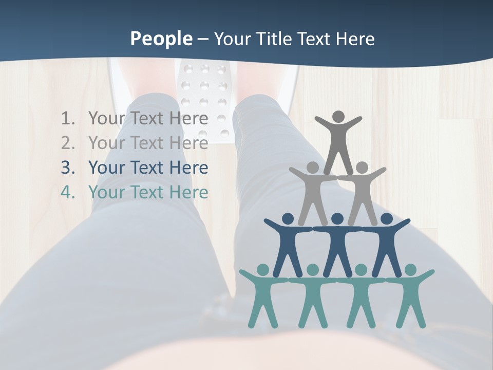 A Woman Standing On A Scale With Her Feet On The Scale PowerPoint Template