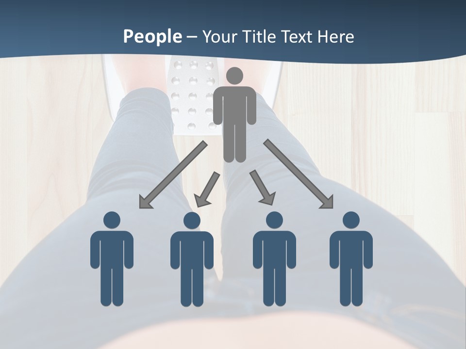 A Woman Standing On A Scale With Her Feet On The Scale PowerPoint Template