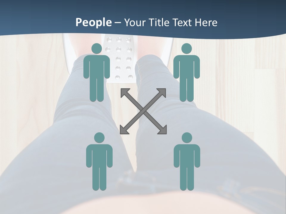 A Woman Standing On A Scale With Her Feet On The Scale PowerPoint Template
