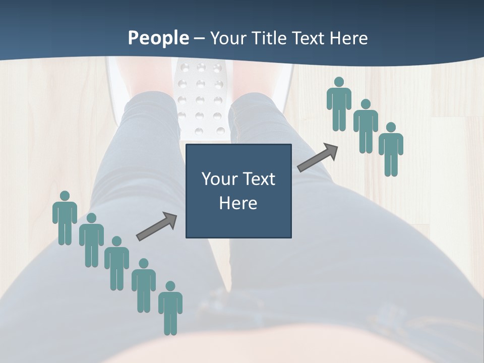 A Woman Standing On A Scale With Her Feet On The Scale PowerPoint Template