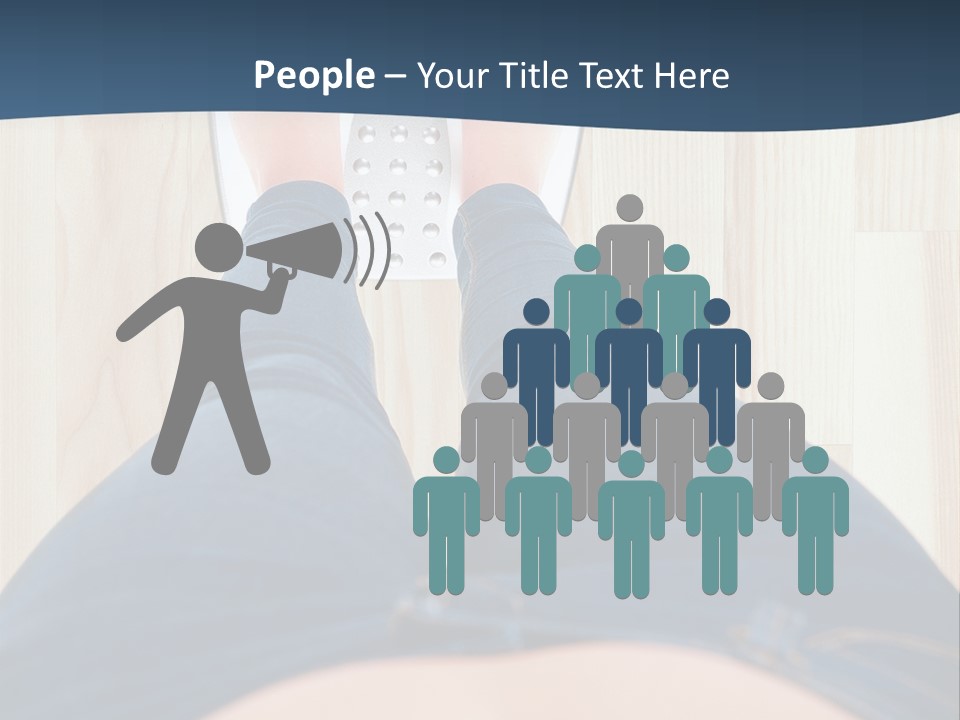 A Woman Standing On A Scale With Her Feet On The Scale PowerPoint Template